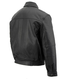 Milwaukee Leather Men's Classic Black Bomber Leather Jacket SFM1519