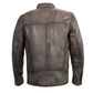 Milwaukee Leather SFM1800 Men's 'Cafe Racer' Anthracite Lambskin Leather Jacket