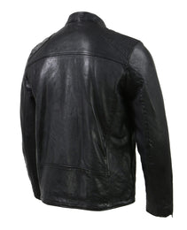 Milwaukee Leather Vintage SFM1803 Men's Black Leather Moto Style Fashion Jacket