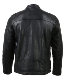 Milwaukee Leather Vintage SFM1803 Men's Black Leather Moto Style Fashion Jacket