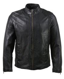 Milwaukee Leather Vintage SFM1803 Men's Black Leather Moto Style Fashion Jacket
