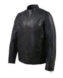 Milwaukee Leather Vintage SFM1803 Men's Black Leather Moto Style Fashion Jacket