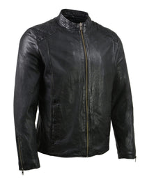 Milwaukee Leather Vintage SFM1803 Men's Black Leather Moto Style Fashion Jacket