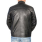 Milwaukee Leather SFM1805 Men's Black Side Stitch Cafe Racer Lambskin Leather Jacket