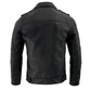 Milwaukee Leather SFM1810 Men's Black Lamsbkin Patch Pocket Leather Jacket