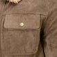 Milwaukee Leather Vintage SFM1811 Men's Classic Taupe Suede Leather Fashion Coat Jacket w/ Plush Sherpa Inside Lining