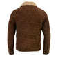 Milwaukee Leather Vintage SFM1817 Men's Brown Suede Leather Fashion Coat Jacket w/ Plush Sherpa Inside Lining