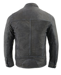 Milwaukee Leather SFM1830 Men's 'Cafe Racer' Triple Stitch