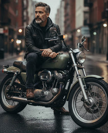 Milwaukee Leather SFM1846 Men's Black Fashion Casual Leather Jacket with Removable Hoodie