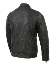 Milwaukee Leather SFM1861 Men's Two-Tone Leather Jacket with Front Zipper Closure