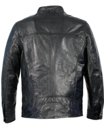 Milwaukee Leather SFM1865 Men's Black Classic Fashion Leather Jacket with Zipper Closure