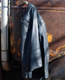 Milwaukee Leather SFM1890 Men's Blue Leather Classic Moto Leather Jacket