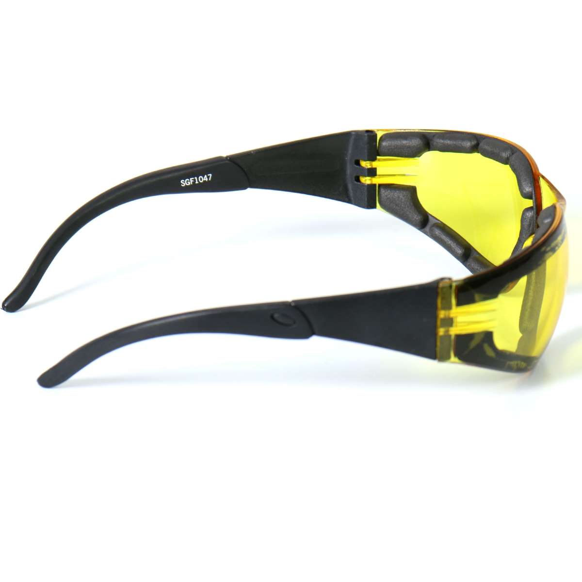 Hot Leathers Rider Sunglasses with Padding and Yellow Lenses SGF1047