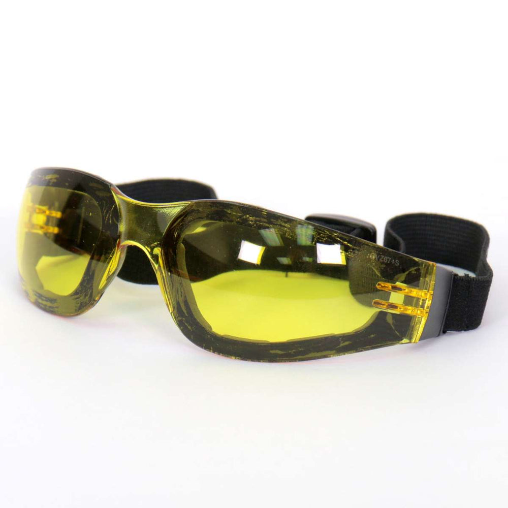 Hot Leathers Safety Sunglasses Goggles with Yellow Lenses SGG1014