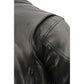 Milwaukee Leather SH1010 Men's 'Scooter' Black Vented Leather Jacket with Side Laces