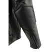 Milwaukee Leather SH1010 Men's 'Scooter' Black Vented Motorcycle Leather Jacket with Side Laces in Tall Sizes