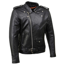 Milwaukee Leather SH1011 Black Classic Brando Motorcycle Jacket for ...