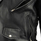 Milwaukee Leather SH1011TALL Black Classic Brando Motorcycle Jacket for Men Made of Cowhide Leather w/ Side Lacing