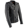 Milwaukee Leather SH1011 Tall Men's Classic Side Lace Police Style Motorcycle Leather Jacket