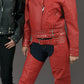 Milwaukee Leather SH1163 Women's 'Studded' Red Classic Leather Chaps