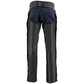 Milwaukee Leather Chaps for Men's Black Leather 4-Pockets - Snap Out Thermal Lined Motorcycle Riders Chap - SH1191C