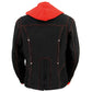 NexGen SH1939 Women's 'Reflective Tribal' Red and Black 3/4 Textile Vented Jacket
