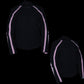 Milwaukee Leather SH1954 Women's Black and Pink Textile Jacket with Stud and Wings Detailing