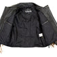 Leather King SH2015 Ladies ‘Fringed’ Cropped Two Tone Jacket with Braiding Detail