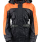 NexGen Ladies SH205101 Black and Orange Armored Hooded Water Proof Rain Suit