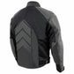 NexGen SH2153 Men's Black Armored Moto Textile and Leather Combo Jacket