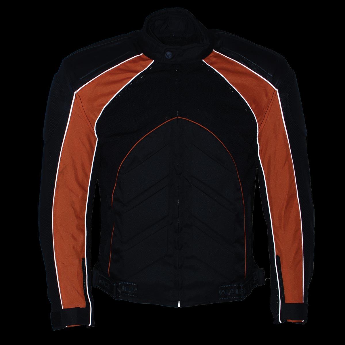 Orange and black leather motorcycle jacket deals
