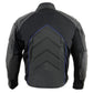 NexGen SH2153 Men's Black and Blue CE Armored Motorcycle Textile and Leather Combo Jacket