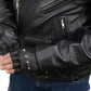 Milwaukee Leather SH216 Men's Black Leather Gel Padded Palm Fingerless Motorcycle Hand Gloves W/ Breathable ‘Open Knuckle’