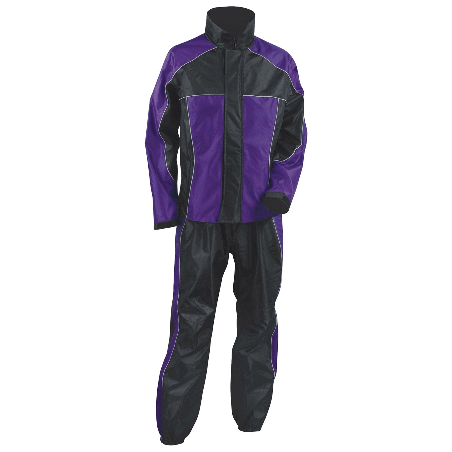 NexGen SH2222 Women's Purple and Black Oxford Water Proof Motorcycle Rain Suit