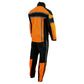 Milwaukee Leather SH233102 Men's Black and Orange Water Resistant Rain Suit with Reflective Tape