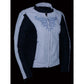 Milwaukee Leather SH2366 Women's'Reflective Tribal' Black and Cream Armored Motorcycle Textile Jacket