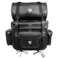 Milwaukee Leather SH539 Large Black Motorcycle PVC Large 2 Piece Touring Sissy Bar Bag