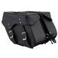 Milwaukee Leather SH55201ZB Black Large PVC Zip-Off Throwover Motorcycle Saddlebags