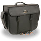 Milwaukee Leather SH583 Large Black PVC Motorcycle Sissy Bar Bag with Carrying Handle with Carrying Handle