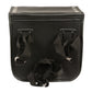 Milwaukee Leather SH59001 Small Black PVC Studded Sissy Bar Motorcycle Bag