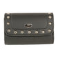 Milwaukee Leather SH63202 Black Motorcycle PVC Small Studded Windshield Bag with Velcro Closure