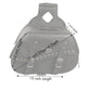 Milwaukee Leather SH652ZB Black Zip-Off Triple Buckle PVC Throw Over Motorcycle Saddlebags with Studs (18X11X7X19)