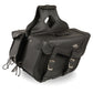 Milwaukee Leather SH664ZB Large Braided Zip Off PVC Throw Over Saddlebags