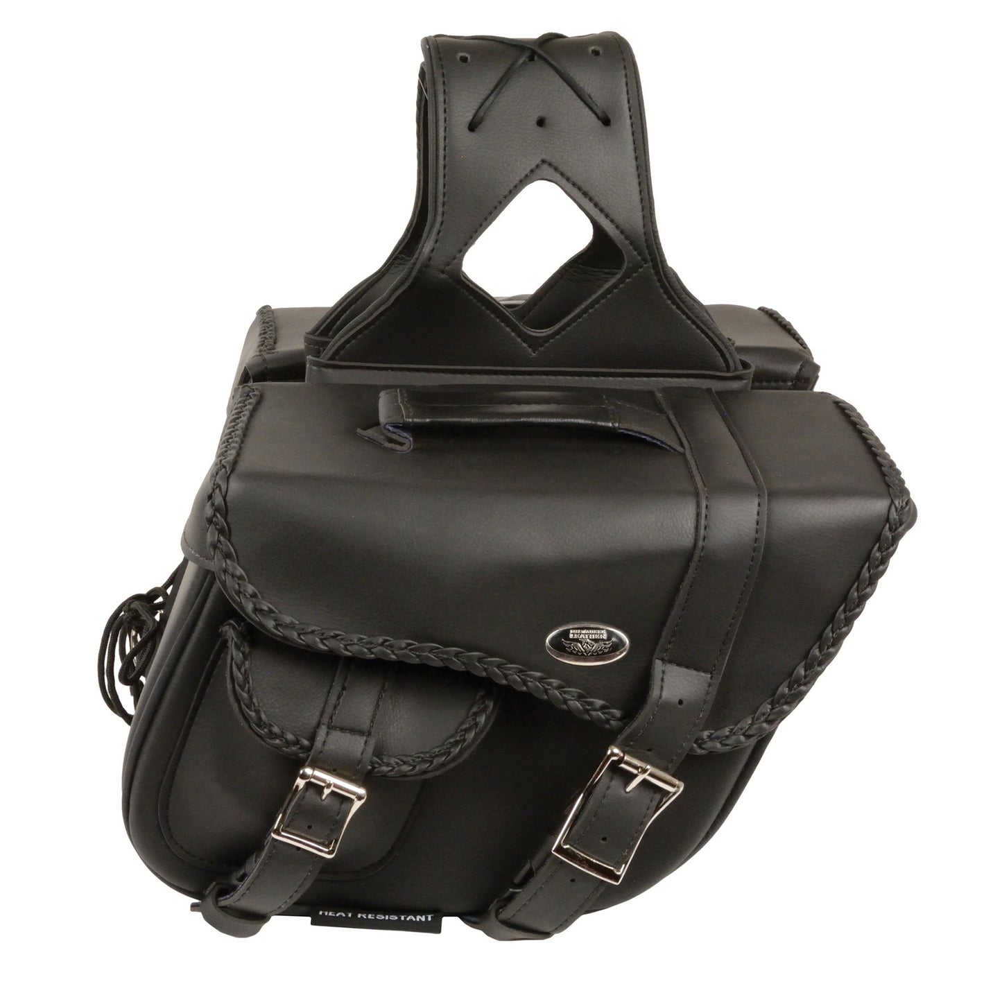Milwaukee Performance SH66501ZB Black Medium Braided Zip Off PVC Throw Over Saddlebags