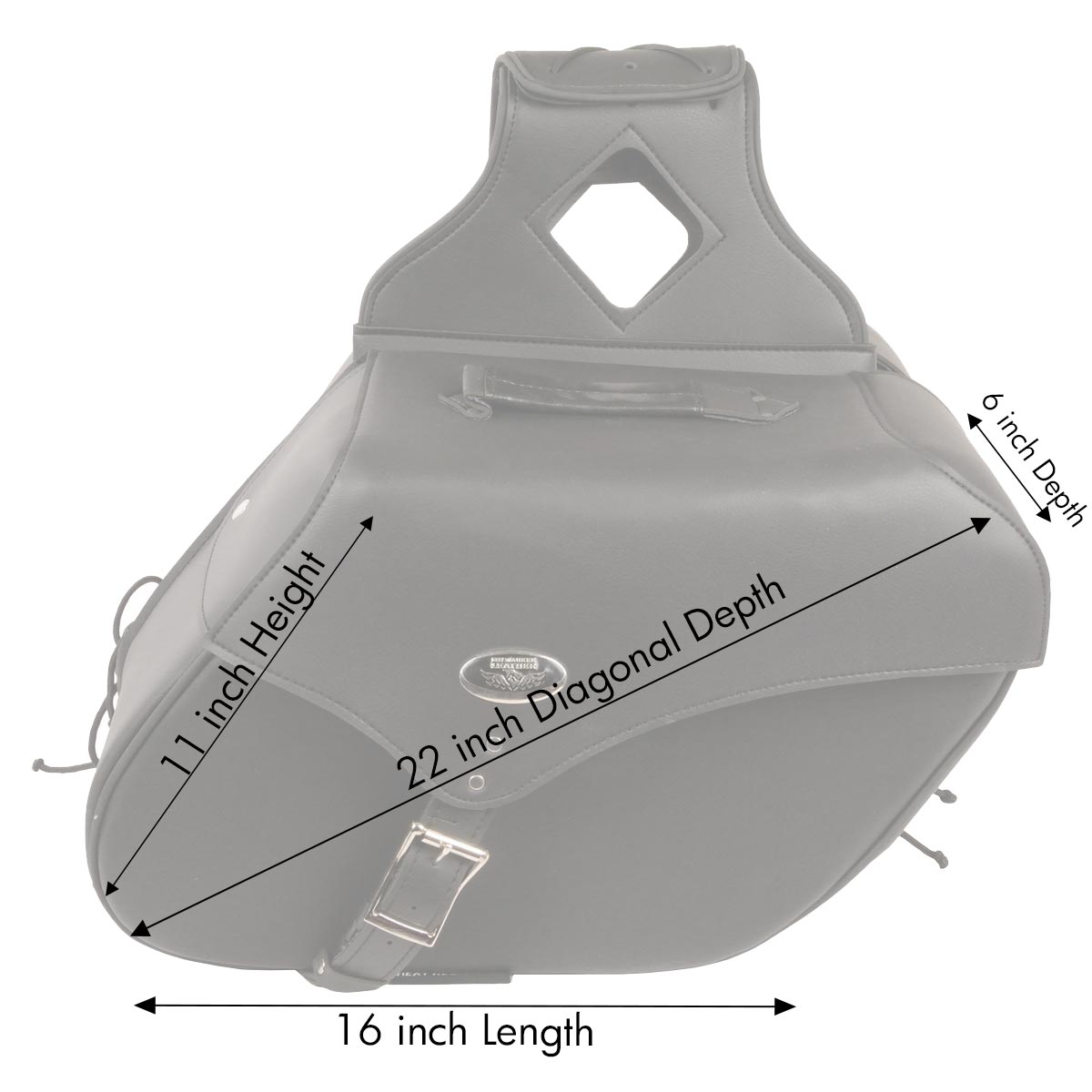 Milwaukee Performance SH668ZB Black Large Zip-Off Single Strap PVC Throw Over Saddlebags