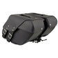 Milwaukee Leather SH66901ZB Medium Size Black PVC 2-Strap Throw Over Saddlebags w/ Reflective Piping