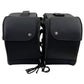 Milwaukee Leather SH669ZB Large Black Two Straps PVC Zip Off Throw Over Motorcycle Saddlebags