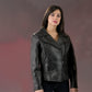 Milwaukee Leather SH7023 Women's 'Braided' Black Leather Jacket with Studs