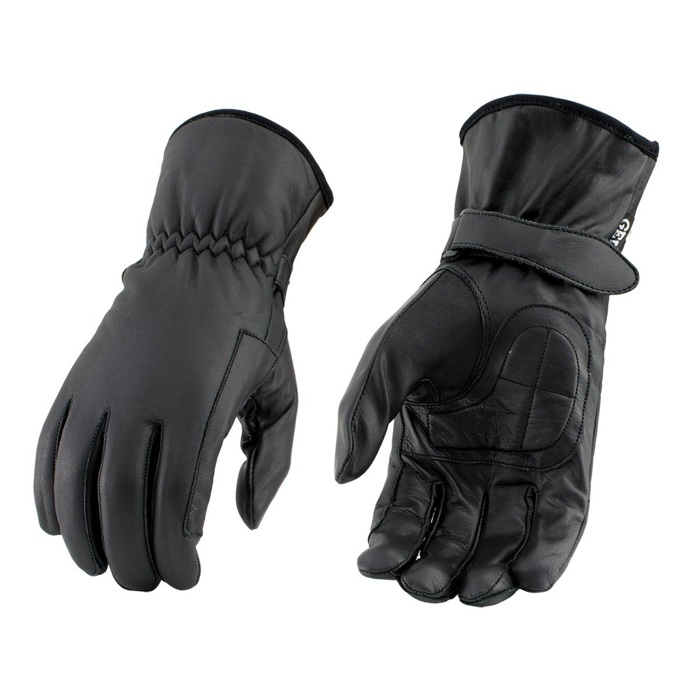 Milwaukee Leather SH736 Men's Black Textile Gauntlet Winter Gloves