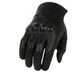 Milwaukee Leather SH812 Men's Black Perforated Leather Motorcycle Riders Gloves w/ Knuckle Protection